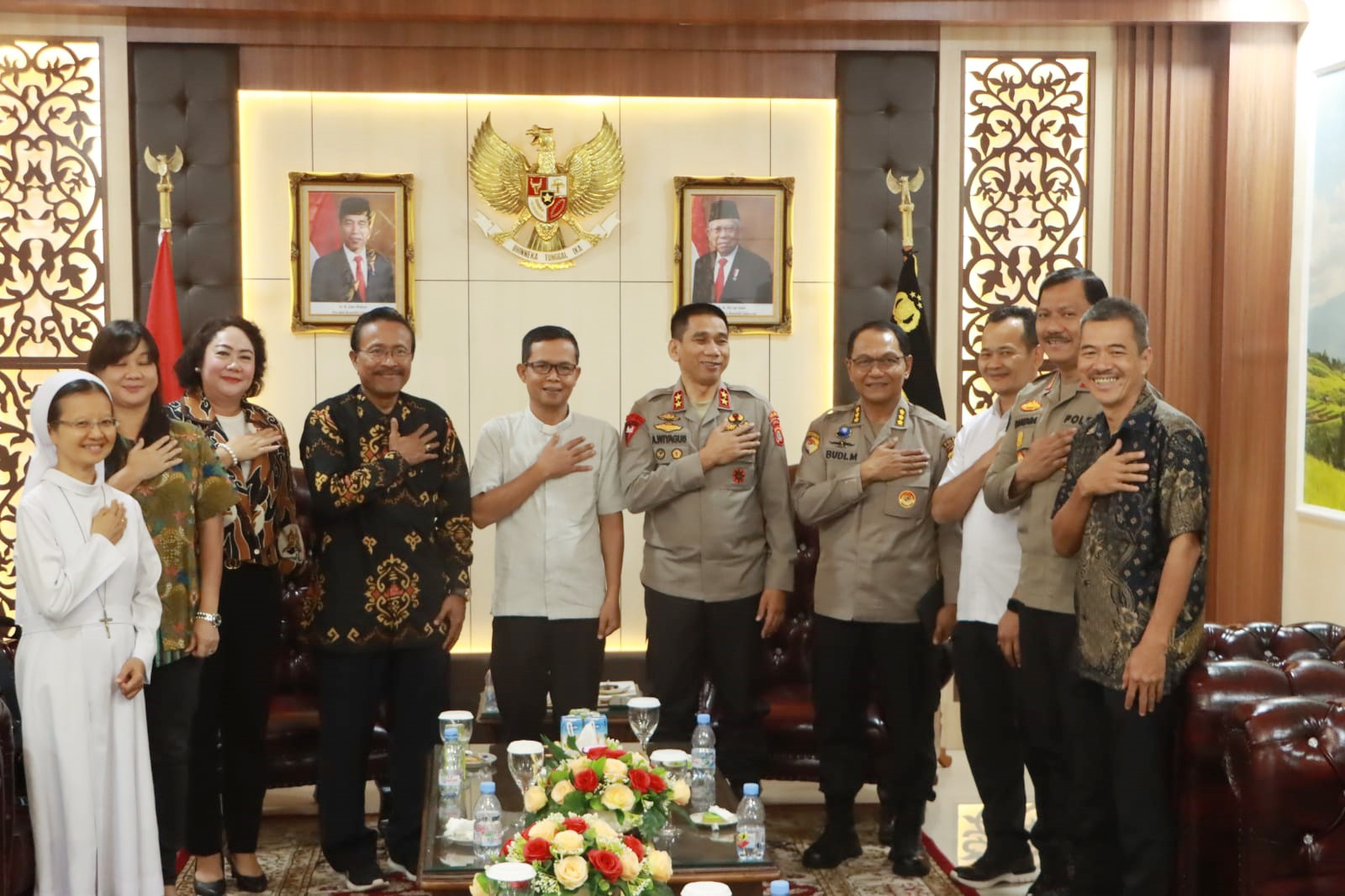 Kapolda Lampung Menerima Tim Tahbisan Uskup